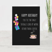 ハッピーバースデーおもしろい共働きギフト カード (正面)