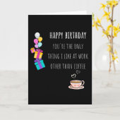 ハッピーバースデーおもしろい共働きギフト カード (黄色い花)