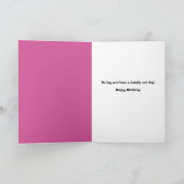 ハッピーバースデーおもしろい女性が大髪のユーモアをいじめる シーズンカード (内部)