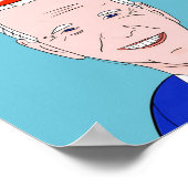 ハッピーバースデーおもしろい忘れ深い大統領ユーモア・ホール ポスター (角)