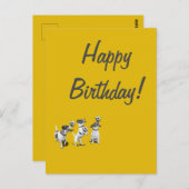 ハッピーバースデーおもしろい犬用カード ポストカード (正面/裏面)