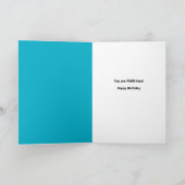 ハッピーバースデーおもしろい猫とラボコート シーズンカード (内部)