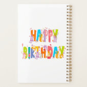 ハッピーバースデーおもしろい猫好きデイお祝い プランナー手帳 (裏面)