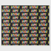 ハッピーバースデーおもしろい猫好きデイお祝い ラッピングペーパー (フラット)