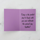 ハッピーバースデーおもしろい猫 カード (内部)