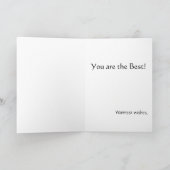 ハッピーバースデーおもしろい立ち上げ魚漫画カード カード (内部)