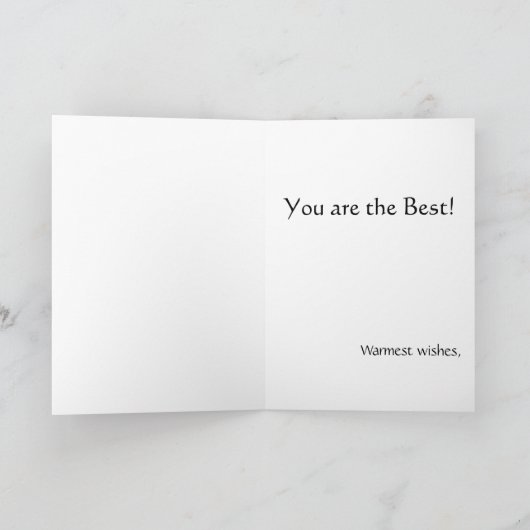 ハッピーバースデーおもしろい立ち上げ魚漫画カード カード (内部)