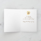 ハッピーバースデーおもしろい陽気ゴールデンレトリバー カード (内部)