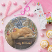 ハッピーバースデーおもしろい鶏 ペーパープレート (パーティー)