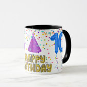 ハッピーバースデーおもしろい10番目のマイルストーン マグカップ (正面右)
