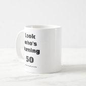 ハッピーバースデーおもしろい50マグギフト コーヒーマグカップ (正面左)
