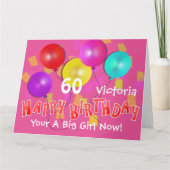 ハッピーバースデーおもしろい60番目のマイルストーンパーソナライズされた カード (正面)