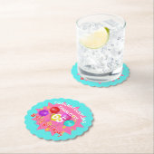 ハッピーバースデーおもしろい65番目のマイルストパーソナライズされたーン ペーパーコースター (インサイチュ)