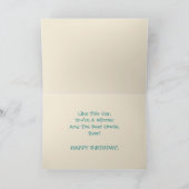 ハッピーバースデーおもしろい、おじさん、ブルー'57シボカード カード (内部)