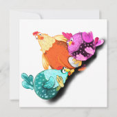 ハッピーバースデーおもしろい – ニワトリ待ち卵ハッチ (裏面)