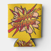 ハッピーバースデーおもしろい モダン 缶クーラー (正面)