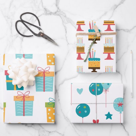 ハッピーバースデーおもしろい ラッピングペーパーシート (正面)