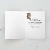 ハッピーバースデーおもしろい、私はリスが大好き1つ カード (内部)