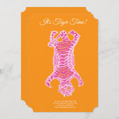 ハッピーバースデーおよび/またはカクテルピンクトラガー 招待状 (正面/裏面)