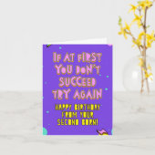 ハッピーバースデーお前の二生まれ番!カスタマイズ可能 カード (黄色い花)