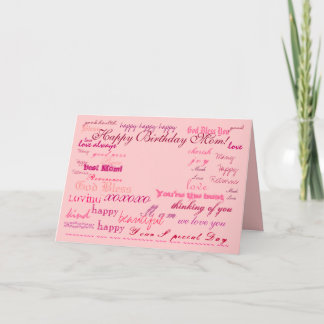 "ハッピーバースデーお母さん!" カード