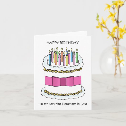 ハッピーバースデーお気に入りのの娘 カード (黄色い花)