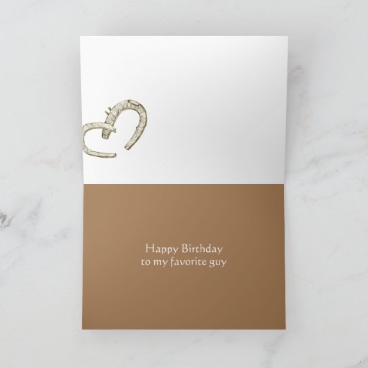 ハッピーバースデーお気に入りのガイカウボーイホースシューズ カード (内部)