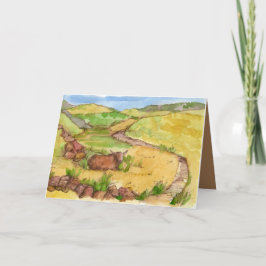 ハッピーバースデーお気に入りのガイカウボーイホースシューズ カード