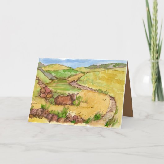 ハッピーバースデーお気に入りのガイカウボーイホースシューズ カード (正面)