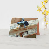 ハッピーバースデーお気に入りのママKid (ヤギ付) カード (黄色い花)