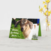 ハッピーバースデーお気に入りのママKid (ヤギ付) カード (黄色い花)