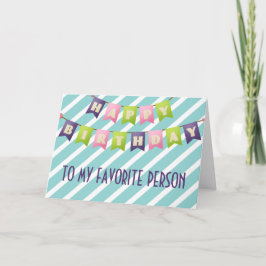 ハッピーバースデーお気に入りの対人 カード