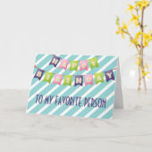 ハッピーバースデーお気に入りの対人 カード (黄色い花)