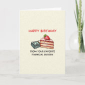 ハッピーバースデーお気に入りの金 シーズンカード (正面)