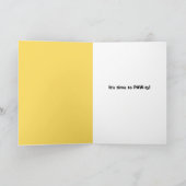 ハッピーバースデーお気に入りのPURRson Cat with Gift Hol シーズンカード (内部)