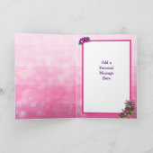 ハッピーバースデーお洒落ガール(花あり) カード (内部)