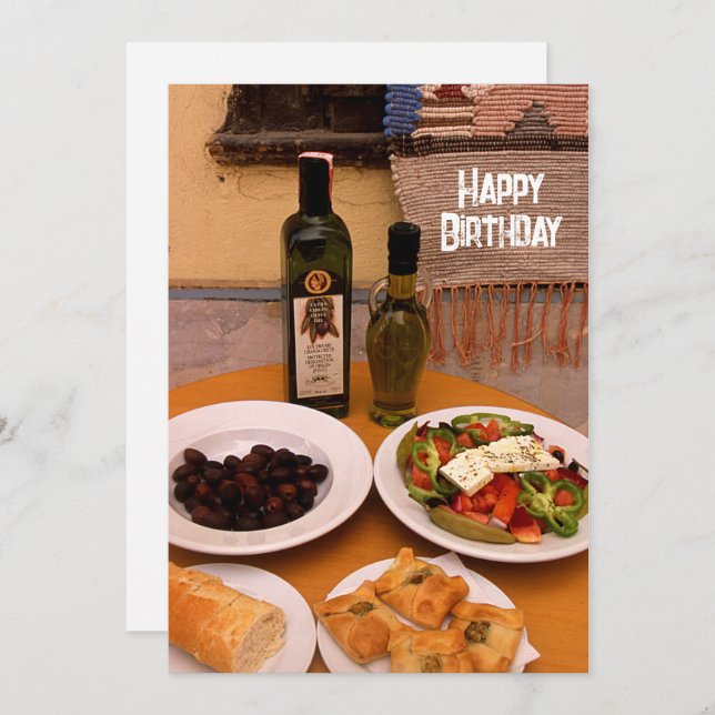 ハッピーバースデーお祝いカード (正面/裏面)