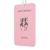 ハッピーバースデーお祝いダンサーピンク カーエアーフレッシュナー (左)