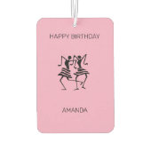 ハッピーバースデーお祝いダンサーピンク カーエアーフレッシュナー (裏面)