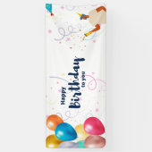 ハッピーバースデーお祝いバナー 横断幕 (縦)