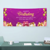 ハッピーバースデーお祝いバナー 横断幕 (トレードショー)
