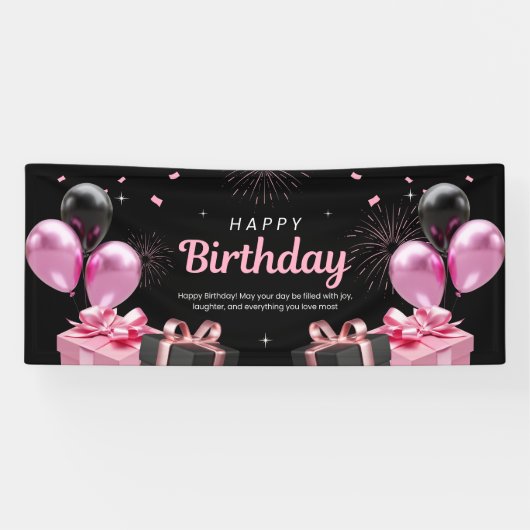ハッピーバースデーお祝いバナー 横断幕 (横)