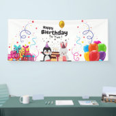 ハッピーバースデーお祝いバナー 横断幕 (トレードショー)