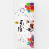 ハッピーバースデーお祝いバナー 横断幕 (縦)