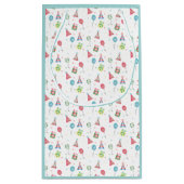 ハッピーバースデーお祝いパーティー帽子バルーン スモールペーパーバッグ (裏面)