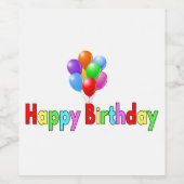 ハッピーバースデーお祝いパーティー ワインラベル (シングルラベル)