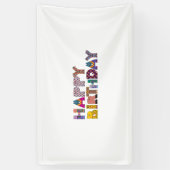 ハッピーバースデーお祝いパーティー 横断幕 (縦)