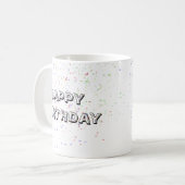 「ハッピーバースデーお祝いマグ」 コーヒーマグカップ (正面左)