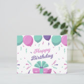 ハッピーバースデーお祝い シーズンポストカード (スタンド正面)