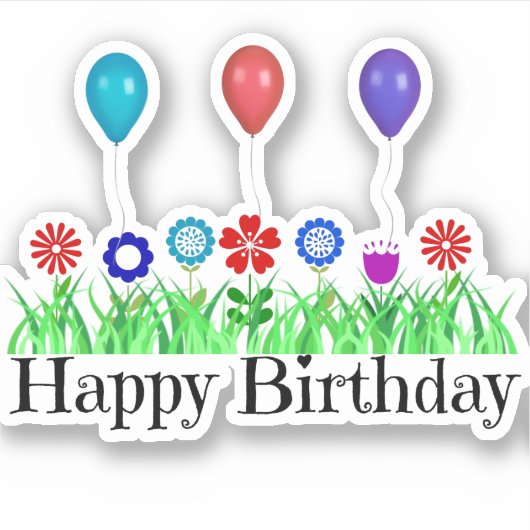 ハッピーバースデーお祝い シール (正面)